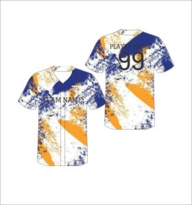 Maillot de baseball personnalisé sublimé, col en V, manches courtes, polyester anti-humidité, toutes saisons, impression du nom de l'équipe - Product Image 5