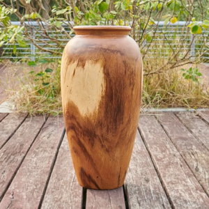 แจกันไม้มะม่วงธรรมชาติ 100% งานแฮนด์เมด ดีไซน์คลาสสิก น้ำหนักเบา ตกแต่งบ้านสวยงาม รับผลิตตามสั่ง ขายส่ง - Product Image 3