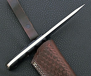 Sizzco-cuchillo de acero inoxidable hecho a mano, hoja fija forjada, cuchillo de caza y Camping, mango de resina acrílica, regalo para él - Product Image 4