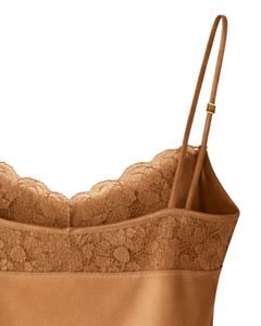 Ensemble de pyjama en satin marron avec dentelle pour femme, ensemble de pyjama sexy, vêtements de nuit doux en soie, tenue de détente en deux pièces pour l'été - Product Image 5