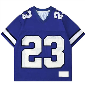 Maillot de football américain personnalisé pour homme, manches courtes, imprimé, séchage rapide, respirant, style supporter, pour sorties d'équipe - Product Image 1