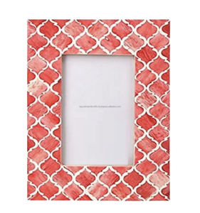 Cadre photo incrusté d'os fait à la main Designs de luxe Cadre photo incrusté d'os décoratif pour la maison Artisanat d'Inde - Product Image 4