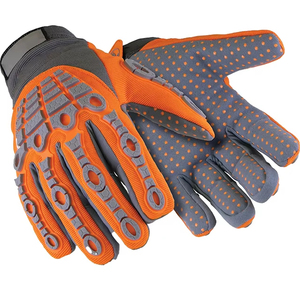 Professional TPE Heavy Duty Polyester Anti <b>Vibration</b> Gloves Grip Safety Certified Shock-Proof Impact Reduction Work Gloves - Product Image 2