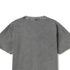 เสื้อยืดคอกลมแขนสั้นสีเทาแบบลำลอง ทรงปกติ ผ้าฝ้ายเจอร์ซีย์ถัก 100% สีพื้น - Product Image 4