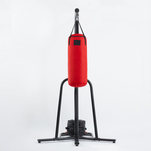Sac de boxe en tissu Oxford rouge, rempli de sable, avec fermeture éclair, pour entraînement d'arts martiaux pour adultes - Product Image 4