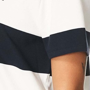 Polo a Rayas para Mujer, Manga Corta, Algodón Oxford, Estilo Casual, Color Azul Marino y Blanco, Corte Regular - Product Image 5