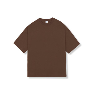 เสื้อยืดสตรีทแวร์โอเวอร์ไซส์แบบยูนิเซ็กซ์ ขายส่ง สกรีนโลโก้ด้านหน้าตามสั่ง ผ้าฝ้าย 100% คอกลม แขนสั้น ป้องกันขนร่วง - Product Image 3