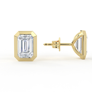 ต่างหูเพชร POOJA DIAMOND EYJ-89 ทอง 14K 18K เพชรเลี้ยงในห้องปฏิบัติการทรงเหลี่ยมมรกต รับรองโดย IGI เครื่องประดับหรูหราสำหรับทุกเพศ ขายส่ง - Product Image 3