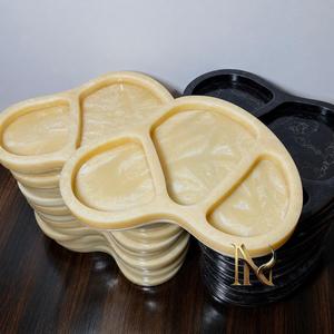 Plateau de rangement en résine irrégulière avec 1 compartiment, finition laquée, passe au lave-vaisselle, design minimaliste portable pour utilisation sur table - Product Image 6