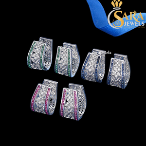 Pendientes de Mariposa de Moissanita, Plata 925 con Baño de Rodio, Corte Brillante Redondo, Engaste de Garra, Románticos para Mujer, de la India - Product Image 4
