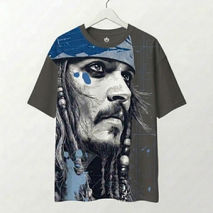 T-shirt noir imprimé King Michael Jackson pour homme, manches courtes, col rond, coupe ample, style jersey décontracté, 100 % coton, écologique - Product Image 5