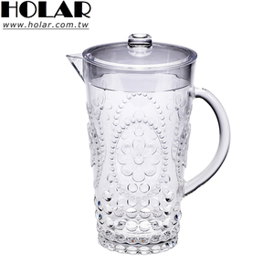 Jarra de Plástico Estilo Vintage de Gran Capacidad (73oz) para Uso Comercial, Hecha en Taiwán, Ideal para Jugos, Leche y Bebidas Heladas [Holar] - Product Image 1