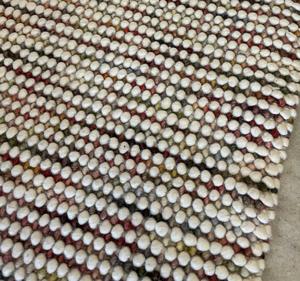 Alfombra de Diseño Abstracto con Textura de Guijarros, Tejida a Mano, Color Marfil, Sensación de Lana Natural, Ecológica, Antideslizante, Diseño Minimalista para un Ambiente Moderno y Acogedor - Product Image 4