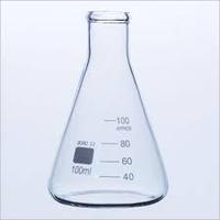 Fiole triangulaire en verre borosilicate de 100 ml, col droit, conique, graduée, pour usage en laboratoire chimique, transparente