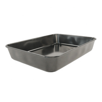 Plat à rôtir en acier au carbone de calibre lourd 11,5 x 15,5 pouces, revêtement antiadhésif, écologique, compatible lave-vaisselle, conforme FDA/LFGB, pour rôtir la dinde