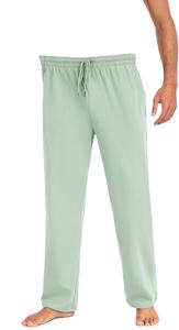 Pantalones de chándal de algodón para hombre con parte inferior abierta, pantalones de salón informales de invierno con patrón recto y bolsillos delanteros planos 2026 - Product Image 3