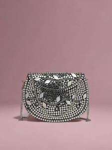Pochette de soirée moderne en mosaïque avec chaîne pour mariages et occasions spéciales - Product Image 2