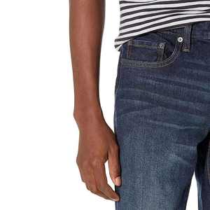 Jeans Clásicos Rectos de Algodón para Hombre al por Mayor, Pantalones de Mezclilla Masculinos de Corte Recto y Ajuste Regular, Cómodos - Product Image 4