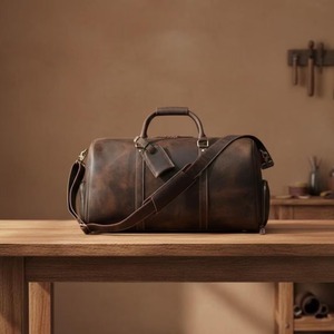 Wholesale Supply Leather Travel Bag for Long Trips Duffel Bag for Travel Gym and Storage Use Available At Reasonable Price - Product Image 1