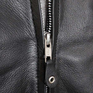 Chaqueta de Cuero Estilo Vintage para Hombre, Cuello Alto, Bolsillos Delanteros, Impermeable, Transpirable, con Ribete de Piel, a la Moda - Product Image 6