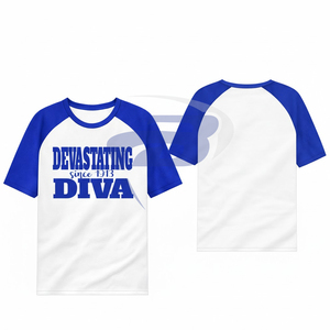 Camiseta Casual de Manga Raglán con Bordado de la Hermandad Delta Sigma Theta, Camiseta DST Sorority - Product Image 3