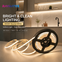 Bande LED COB haute densité 480 LED/m DC24V 10W CRI 90 4000K sans points, flexible, vente en gros pour la décoration intérieure