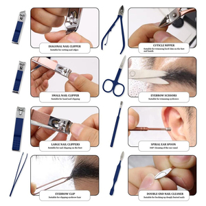 Wholesale Prices Classic Manicure <b>Kit</b> With Stainless Steel Tools <b>Nail</b> Clipper Set Portable Bag For Adult Use - Product Image 6