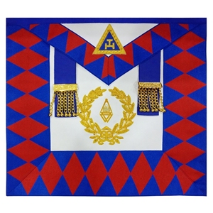 Tablier de Grand Maître du 3ème Chapitre Royal Arch, 100% Polyester, avec Emblème Brodé à la Main, Deux Pompons, Qualité Cérémonielle Premium - Product Image 3