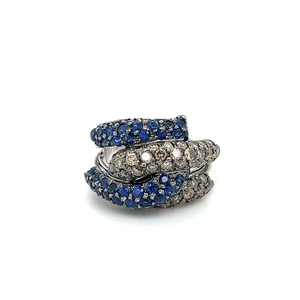 Anillo de compromiso Glam para mujer con diamantes en pavé, certificado IGI, de aleación, con piedra de nacimiento de mayo - Product Image 2