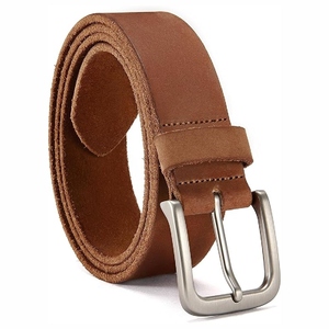 Cinturones de Cuero Genuino para Hombre, Color Sólido, Logotipo Personalizado, MOQ Bajo, Premium, Formal, Duradero, Hebilla de Aleación, Elegante - Product Image 3