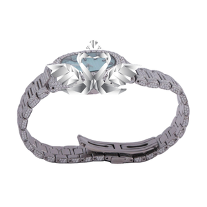 Luxury Iced Out Moissanite Watch for Men with Ice Blue Dial, Full Diamond Paved Bracelet, Custom Hip Hop Jewelry Wristwatch - Product Image 2
