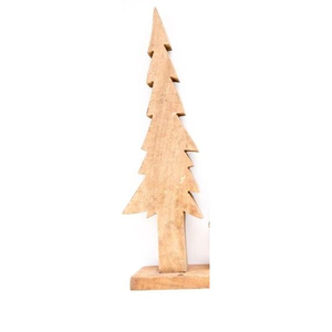 Nouveauté : Arbre de Noël rustique vintage en bois avec découpes, corps entièrement en bois, dimensions 14,5 x 9,5 cm, décorations de Noël - Product Image 3