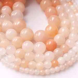 Perles lisses en aventurine rose naturelle, certifiées IGI, pour la fabrication de bijoux, bracelets, colliers, accessoires DIY - Product Image 3