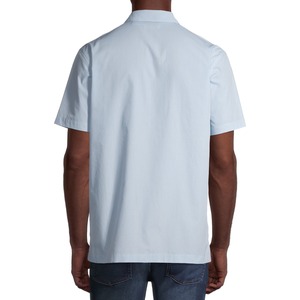 เสื้อเชิ้ตแขนสั้นผู้ชาย สีพื้น ทรงปกติ ผ้าฝ้ายป๊อปลิน 100% ระบายอากาศได้ดี มีกระเป๋าหน้า - Product Image 2