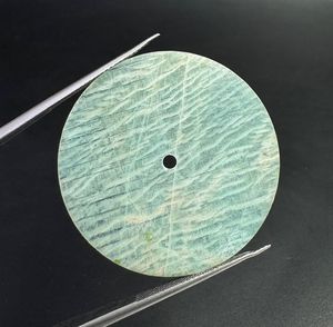 Cadran de montre avec mouvement NH35, pierre amazonite naturelle bleue, disque de 31,5 mm, épaisseur de 0,7 mm, classique et élégant pour la fabrication de montres - Product Image 3