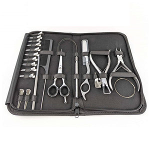Kit de Herramientas para Extensiones de Cabello de Acero Inoxidable Premium, Impermeable, con Accesorios Completos para Estilismo Profesional (Uso Comercial) - Product Image 1