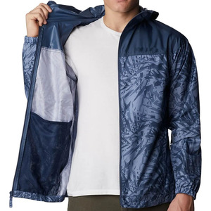 High Quality Winter Men Windbreaker <b>Jacket</b> Front Logo Lightweight Zip Hooded Windproof Streetwear OEM - Product Image 5
