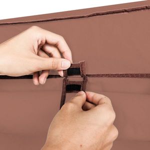 7-Tier Mocha Portable <b>Shoe</b> Rack with Fabric Cover Modern & Simple Iron <b>Shoe</b> <b>Storage</b> Organizer Cabinet for Home Farmhouse Use - Product Image 5