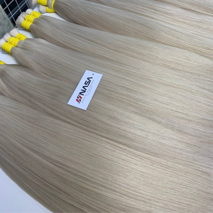 Extensions de cheveux vierges vietnamiens en vrac Nasa Hair, 100g, couleur claire, 65cm de long, trames doubles à la machine, prêtes pour la permanente - Product Image 1