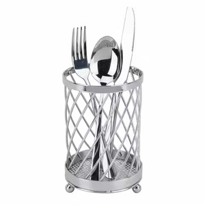 Modern Latest Cylindrical Metal Cutlery Holder Rust Resistant <b>Kitchen</b> <b>Storage</b> <b>Rack</b> Single Tier Design Tableware Utensils Holder - Product Image 1
