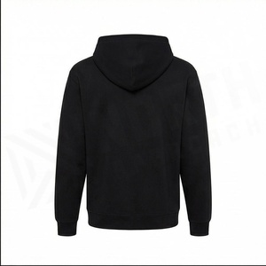 Sweat-shirt à capuche noir pour homme avec imprimé cœur, poche avant, style décontracté, coupe classique, vêtement d'automne - Product Image 2