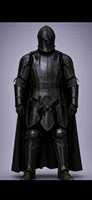Armure complète de chevalier médiéval noire artisanale avec casque et cape |   Costume d'armure gothique portable pour cosplay et reconstitution historique