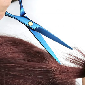 Wholesale Professional Stainless Steel Ceramic Shaving Razors Thinning Curved Straight Scissors Custom Logo <b>Barber</b> Beauty <b>Set</b> - Product Image 5