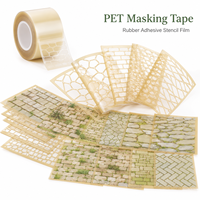 4 rouleaux par boîte, série Impressions Sentiers Anciens, ruban adhésif PET découpé à l'emporte-pièce, activé par l'eau, pour scrapbooking