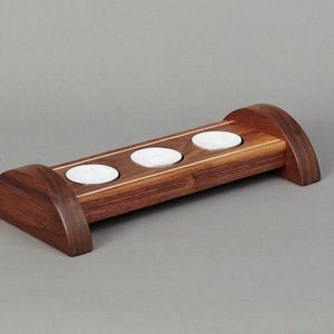 Raw Rustic Design Handmade Wooden Tea Light Holder Set Square <b>Shape</b> Natural Finish Home Decoration <b>Candle</b> Jar - Product Image 5