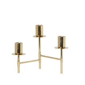 Bougeoir de Noël en métal écologique fait à la main support de bougie chauffe-plat en or pour la décoration de la Saint-Valentin à la maison - Product Image 1