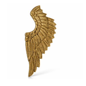 Poignée de porte Seraphis Crest en laiton antique avec ailes d'ange |   Poignée de tirage décorative artistique en laiton pour portes et meubles d'hôtel de luxe - Product Image 1
