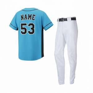 Conjunto de Uniforme de Béisbol Personalizado al por Mayor para Unisex |   Camisetas y Pantalones de Béisbol y Sóftbol Sublimados en Blanco |   Pantalones Cortos Transpirables - Product Image 2