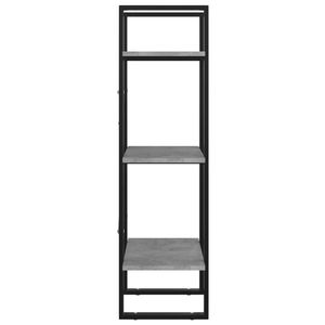 Concrete Gray 3-Tier Bookcase 15.7"x11.8"x41.3" Engineered Wood <b>Bookshelf</b> for Home <b>Office</b> - Product Image 6