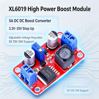 Convertidor Elevador de Voltaje DC-DC FYX Stock XL6019 5A, Regulador de Voltaje Ajustable de 3.3V a 35V, Módulo de Fuente de Alimentación de Alta Potencia 5V 12V 24V